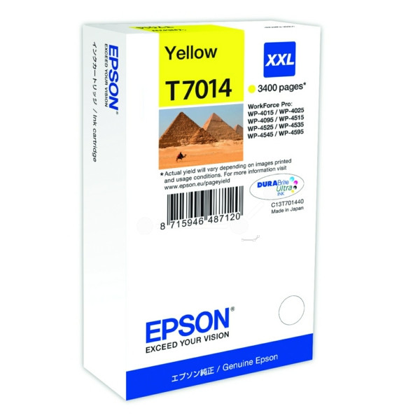 Original Tintenpatrone Epson C13T701440/T7014 gelb