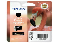 Original Tintenpatrone schwarz hell Epson C13T08714010/T0871 schwarz foto