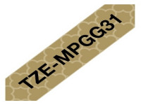Original P-Touch Farbband Brother TZEMPGG31 schwarz gold
