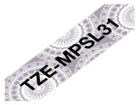 Original P-Touch Farbband Brother TZEMPSL31 schwarz silber