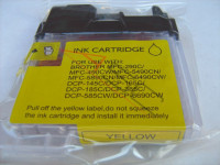Ink cartridge (alternative) compatible with Brother LC1100 yellow